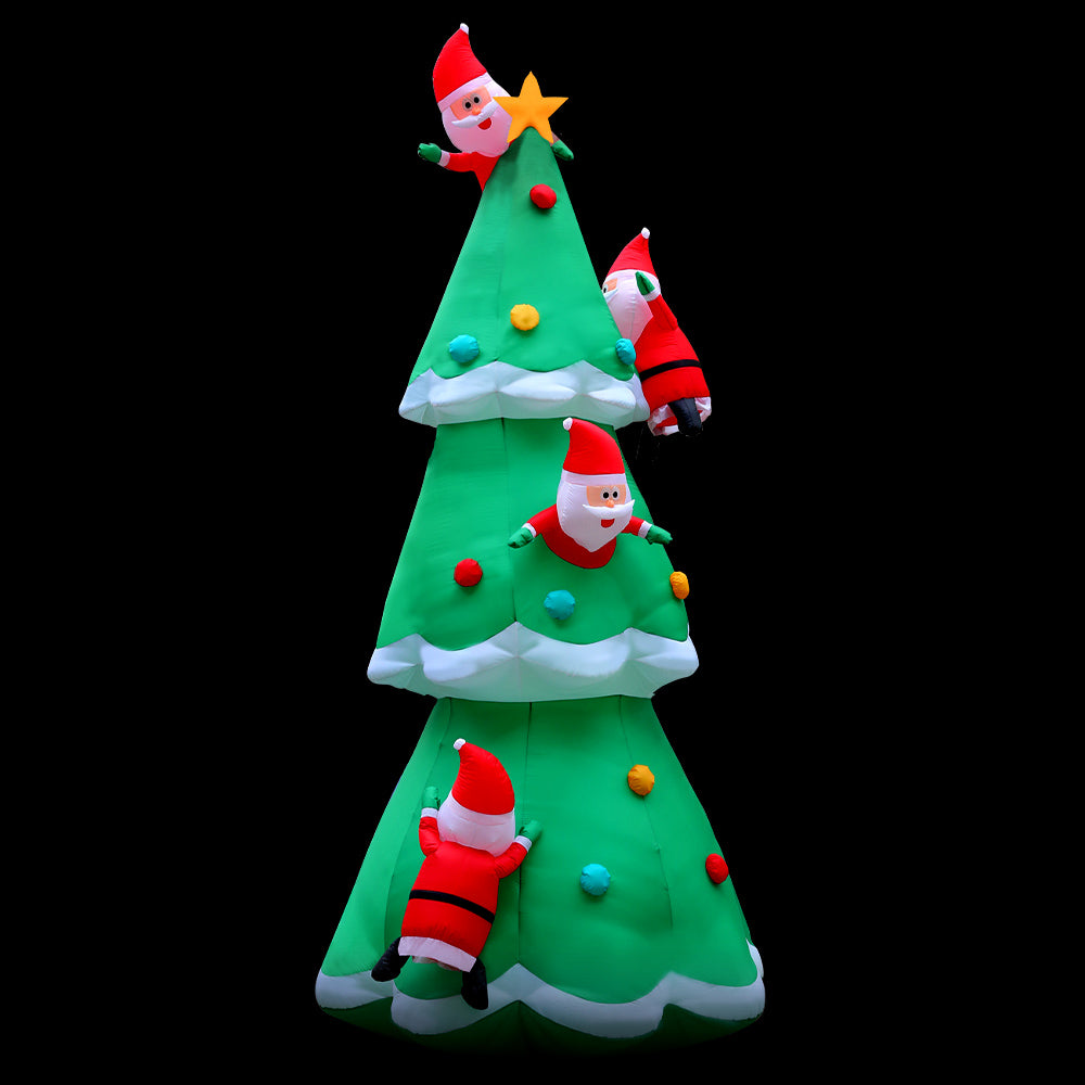 Jingle Jollys 5M Inflatable Santa Tree Illuminated Christmas Decoration
