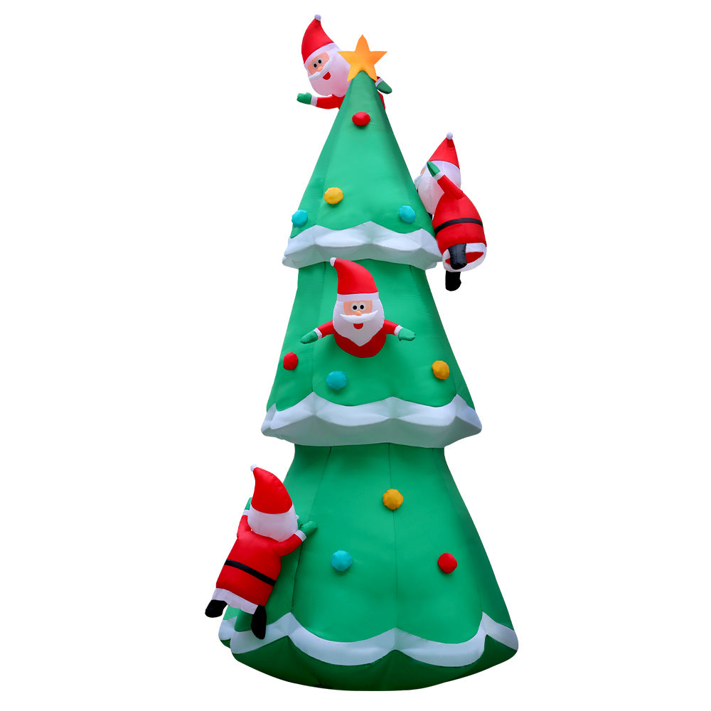 Jingle Jollys 5M Inflatable Santa Tree Illuminated Christmas Decoration