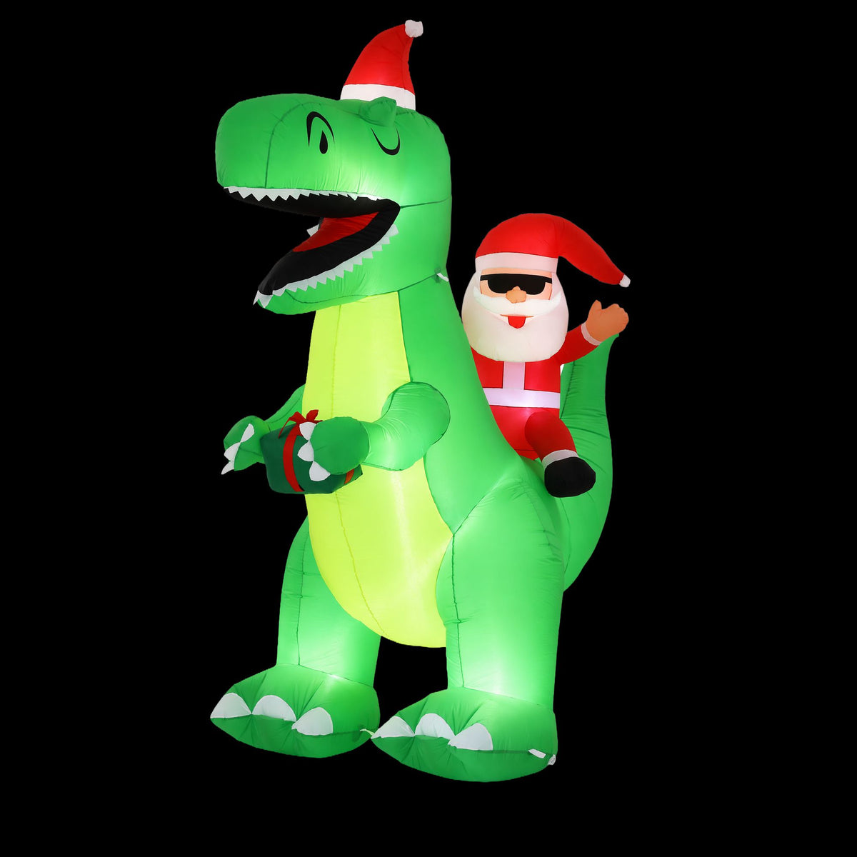Jingle Jollys Christmas Inflatable Dinosaur 2.5M Illuminated