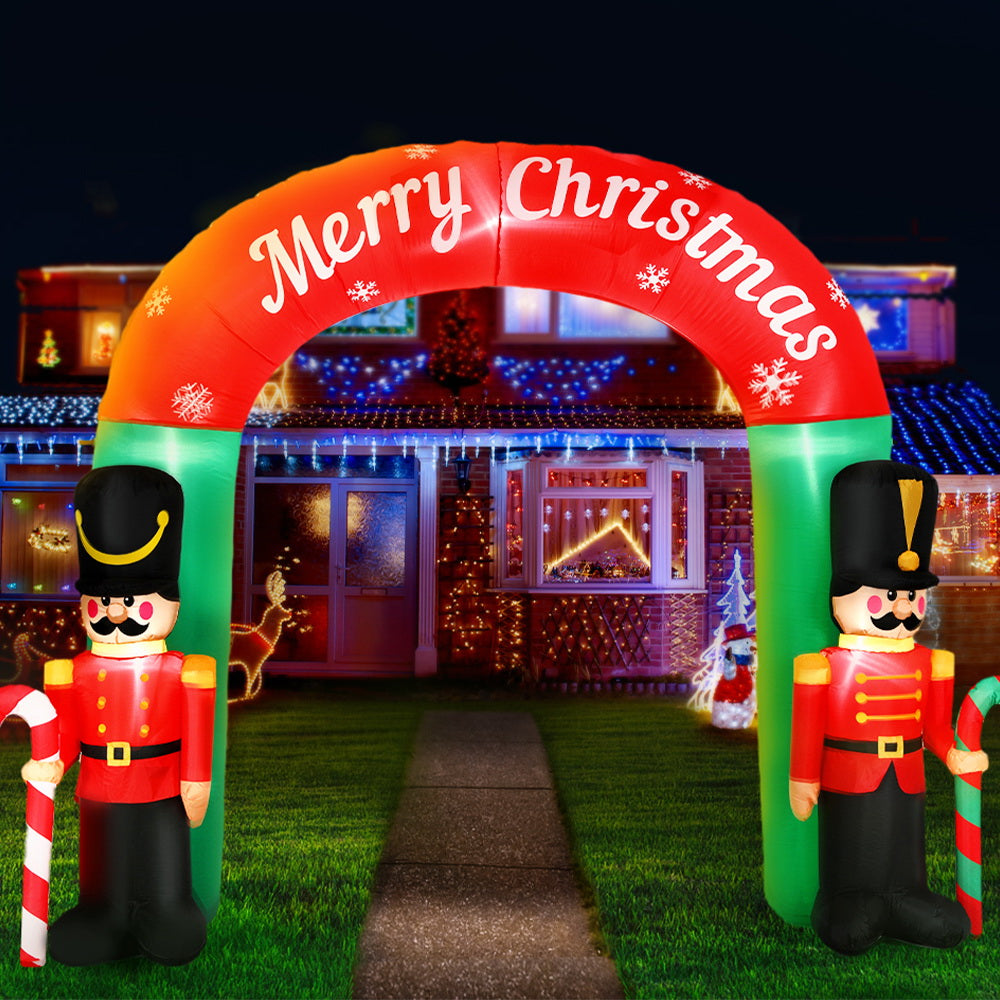 Jingle Jollys 3M Inflatable Nutcracker Archway Illuminated Christmas Decoration