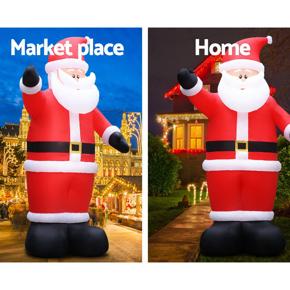 Jingle Jollys 5M Inflatable Santa Illuminated Christmas Decoration