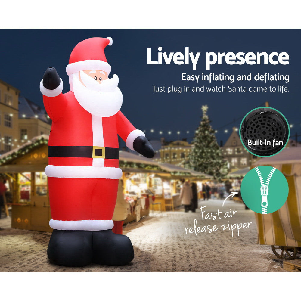 Jingle Jollys 5M Inflatable Santa Illuminated Christmas Decoration