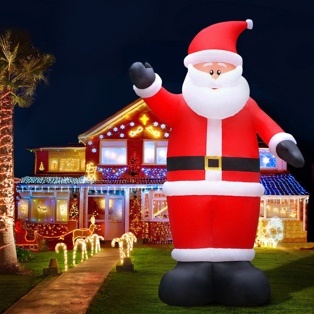 Jingle Jollys 5M Inflatable Santa Illuminated Christmas Decoration