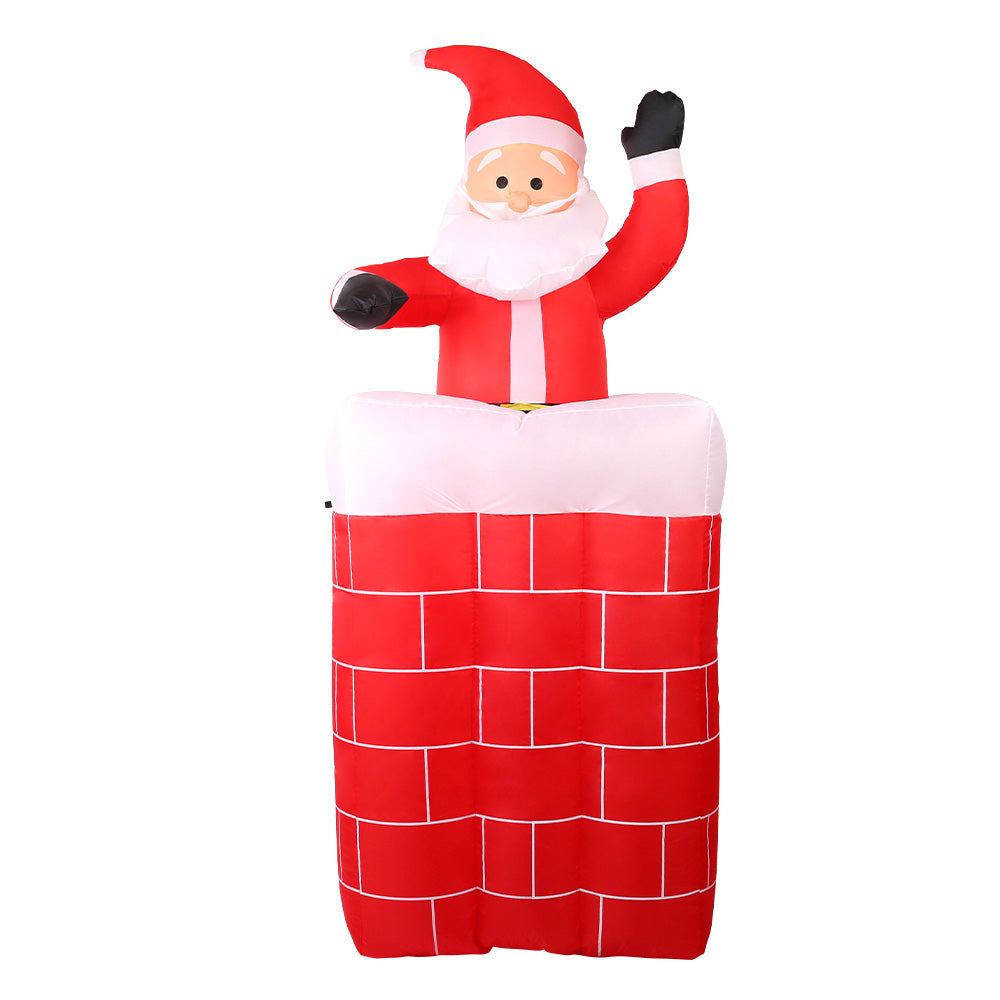 Jingle Jollys 1.8M Inflatable Santa Illuminated Christmas Decoration