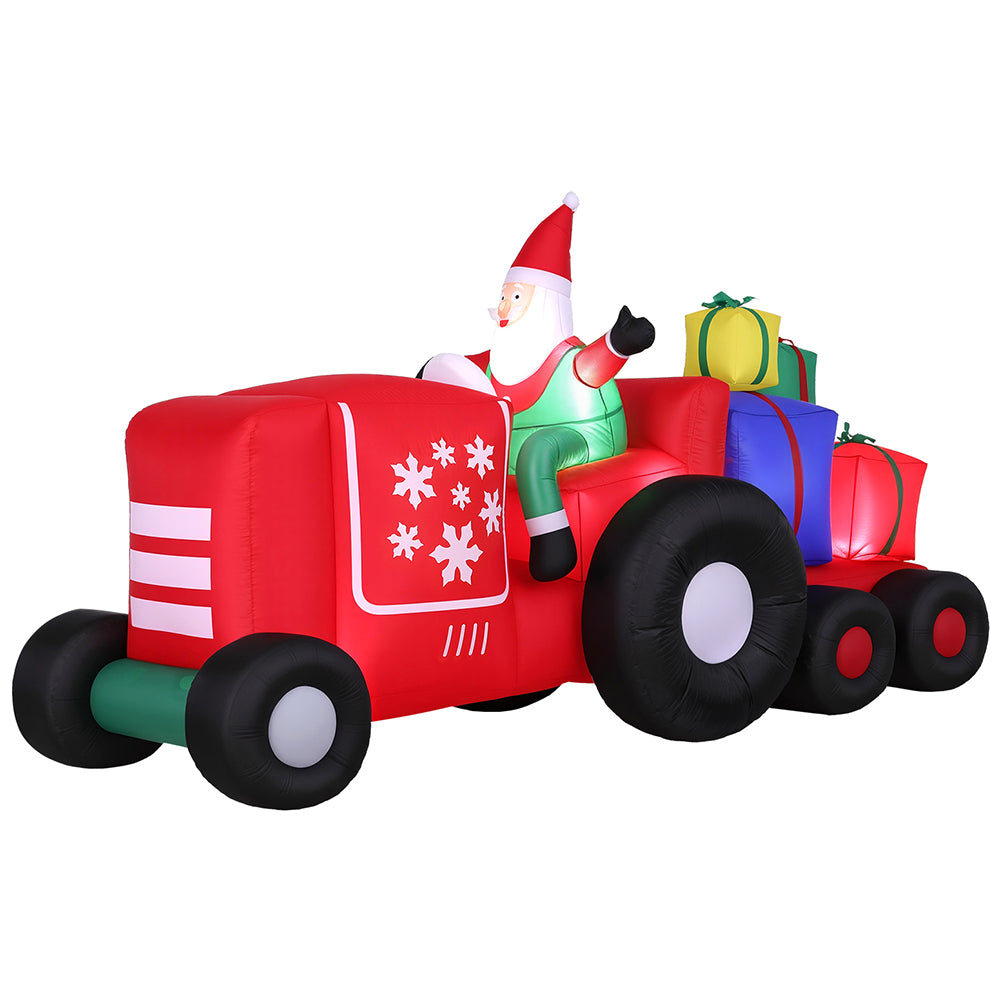 Jingle Jollys Christmas Inflatable Santa Truck 2.6M with LED Lights