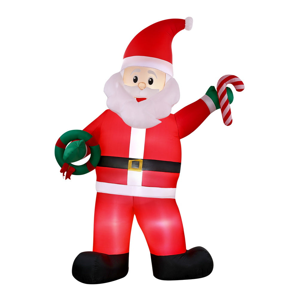 Jingle Jollys Giant Santa Christmas Inflatable 3.8M Height LED