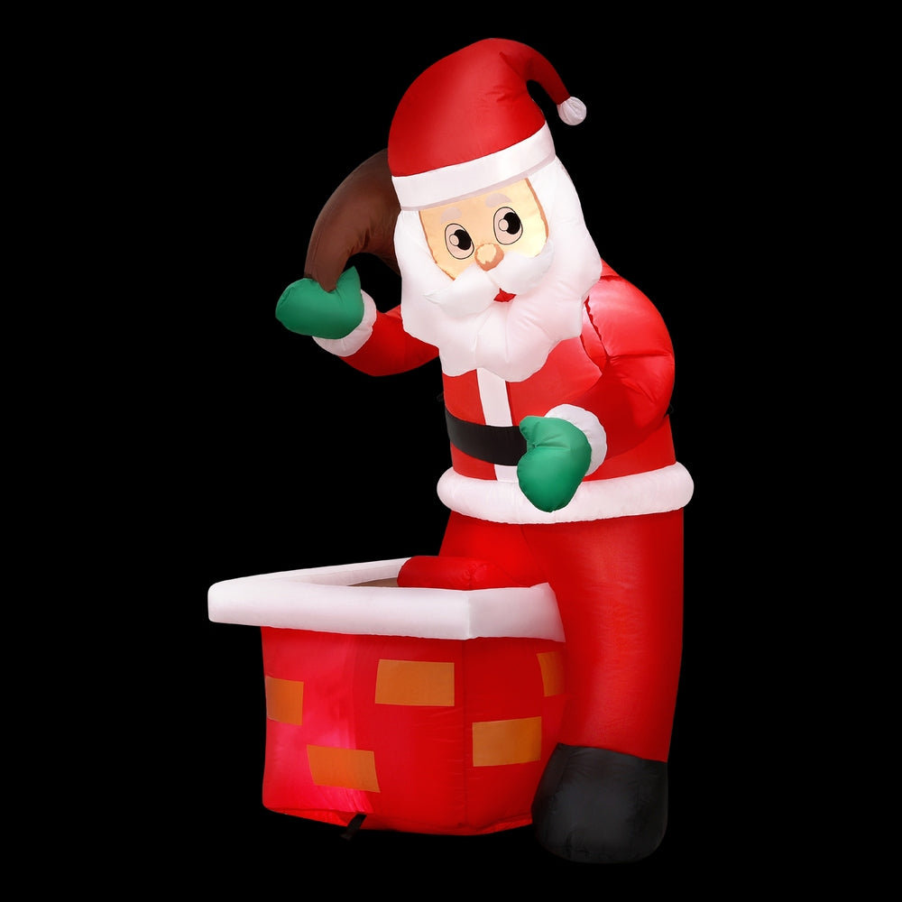 Jingle Jollys Illuminated Santa Christmas Inflatable Outdoor Decoration