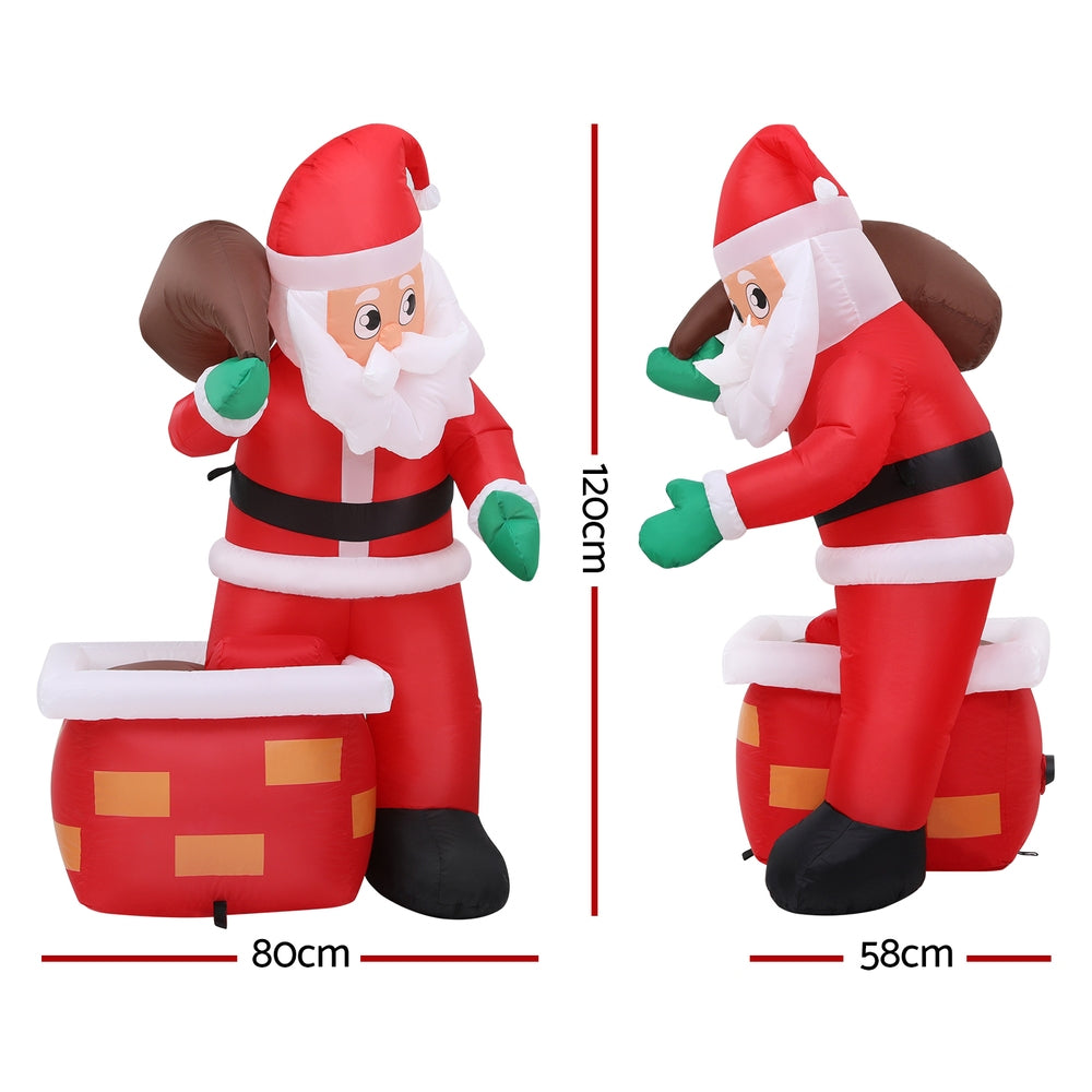 Jingle Jollys Illuminated Santa Christmas Inflatable Outdoor Decoration