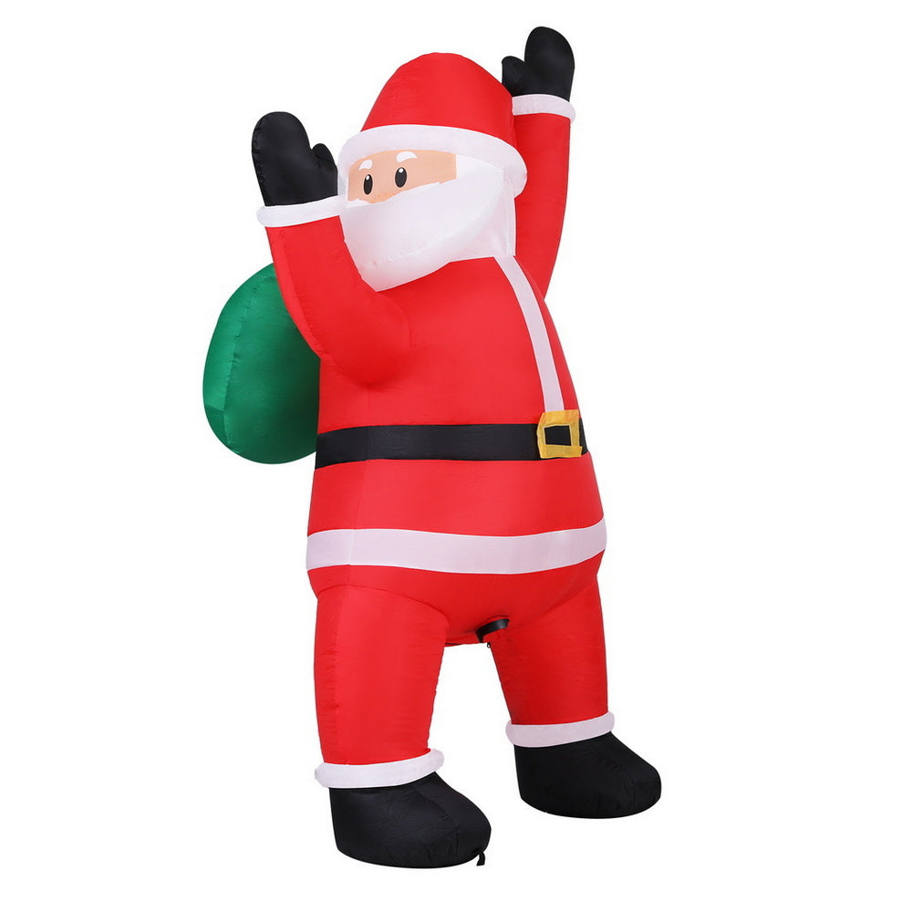 Jingle Jollys Christmas Inflatable Santa Climbing LED 1.9M