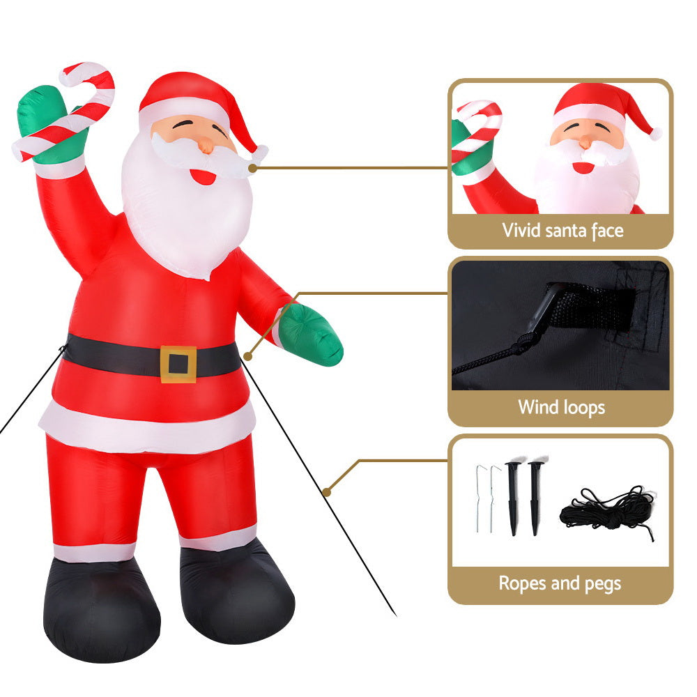 Jingle Jollys 3M Inflatable Santa Illuminated Christmas Decoration
