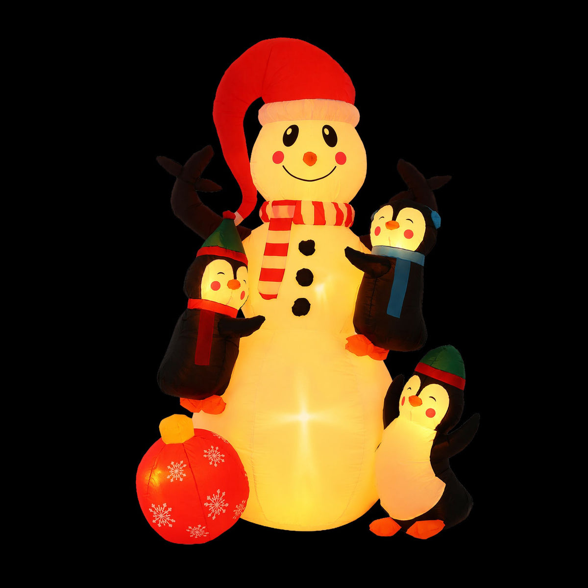 Jingle Jollys Christmas Snowman Inflatable 1.8M LED Outdoor Decoration