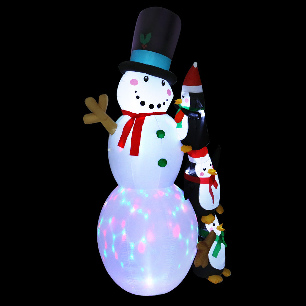 Jingle Jollys 2.4M Inflatable Snowman Illuminated Christmas Decoration