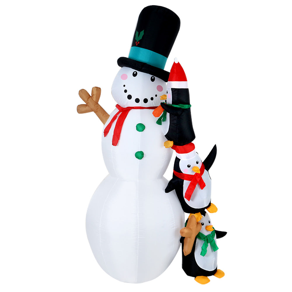 Jingle Jollys 2.4M Inflatable Snowman Illuminated Christmas Decoration