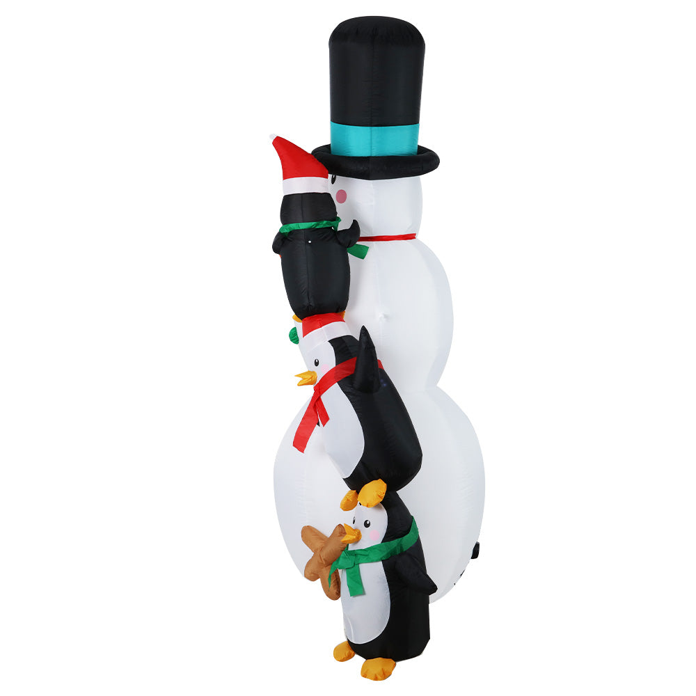 Jingle Jollys 2.4M Inflatable Snowman Illuminated Christmas Decoration
