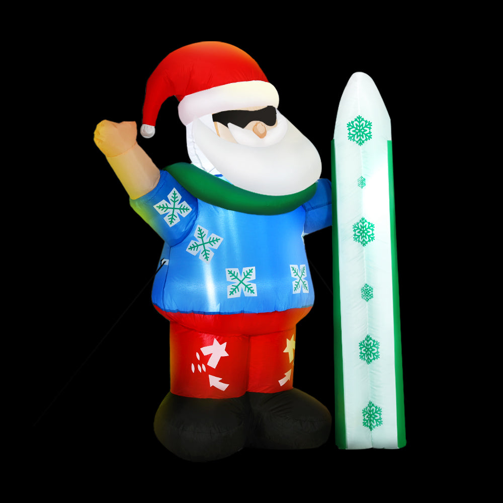 Jingle Jollys 1.6M Inflatable Santa Illuminated Christmas Decoration