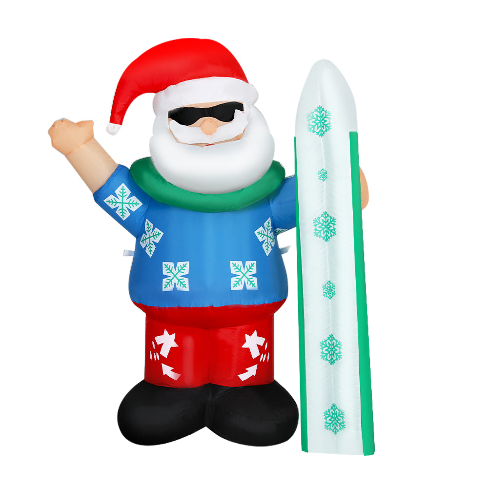 Jingle Jollys 1.6M Inflatable Santa Illuminated Christmas Decoration