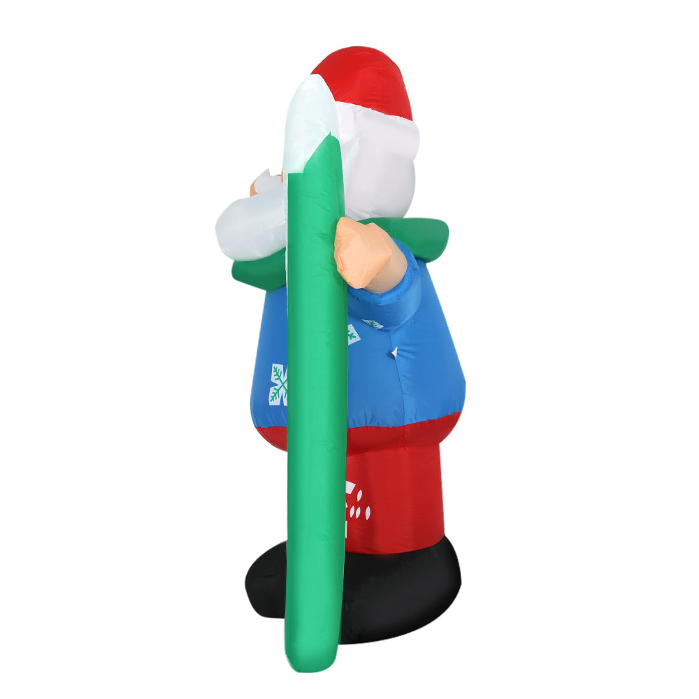 Jingle Jollys 1.6M Inflatable Santa Illuminated Christmas Decoration
