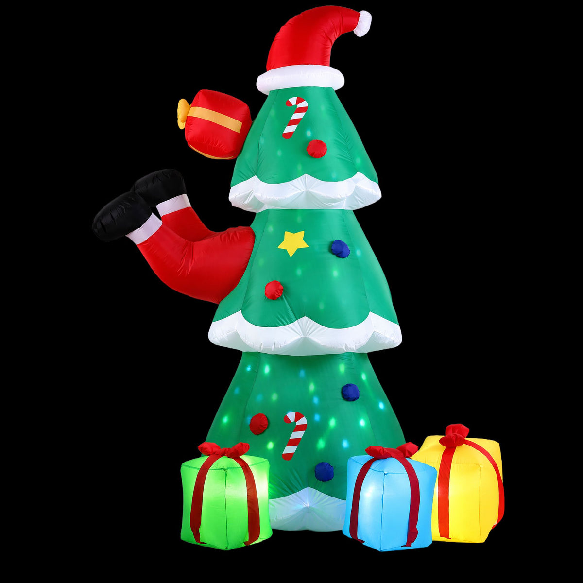 Jingle Jollys Christmas Inflatable Santa Tree 2.5M
