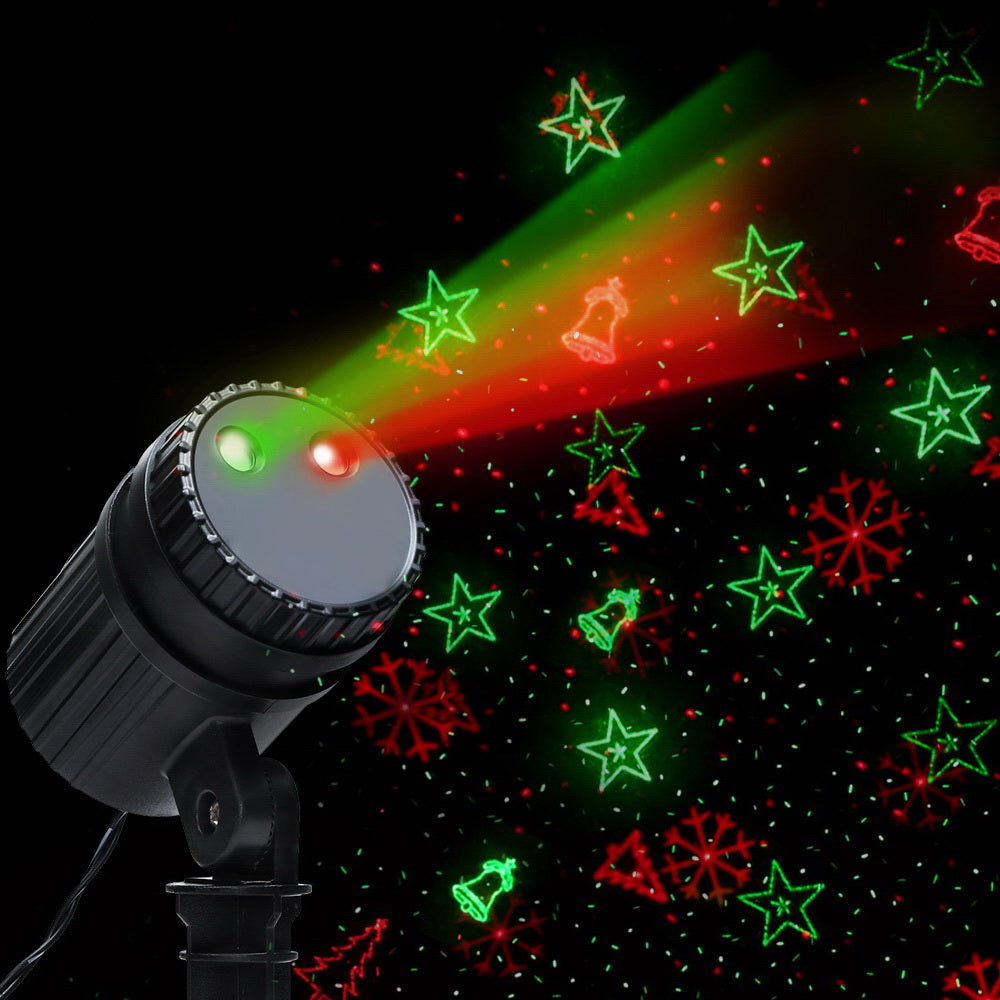Jingle Jollys Outdoor Laser Projector Light Christmas Decorations Red Green