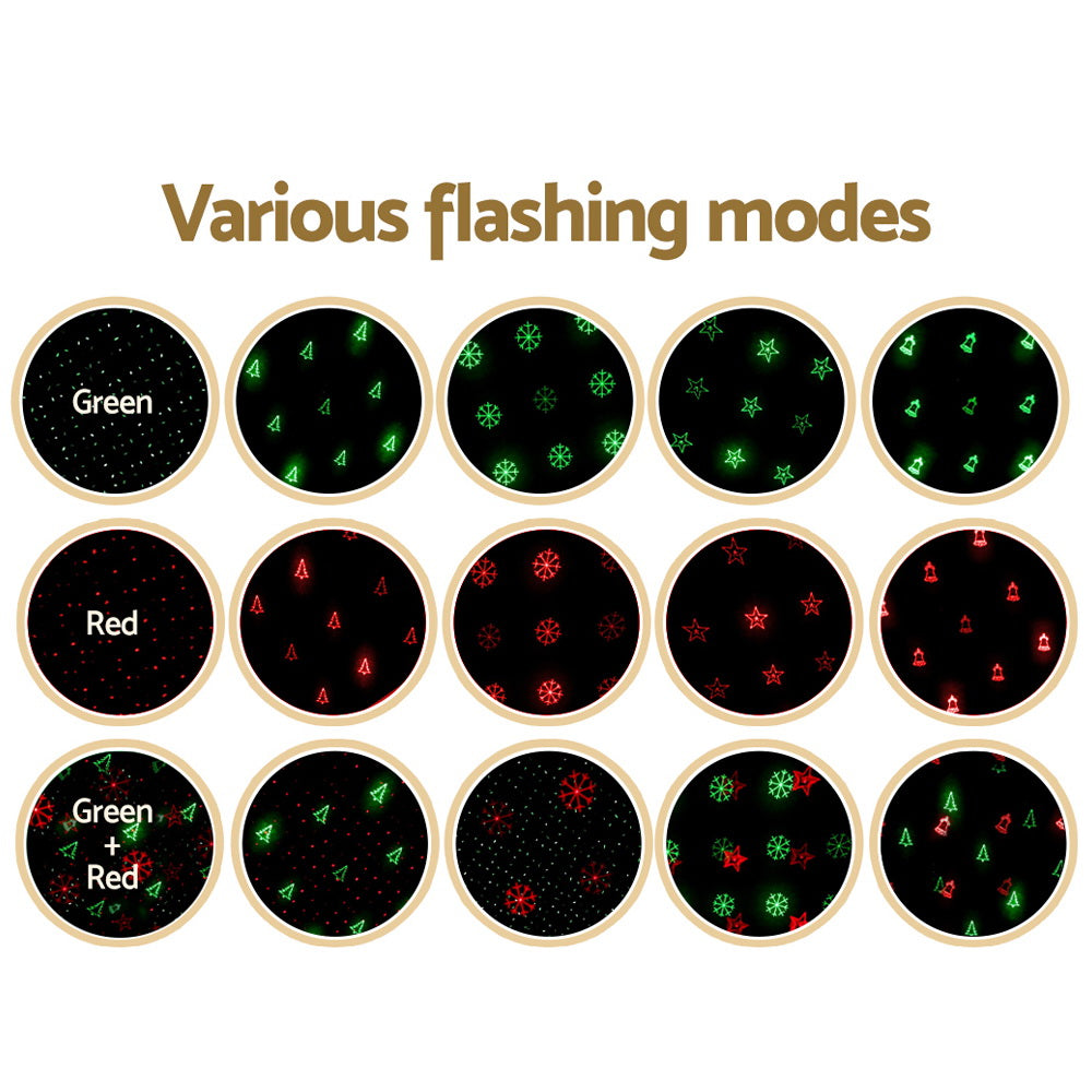 Jingle Jollys Outdoor Laser Projector Light Christmas Decorations Red Green