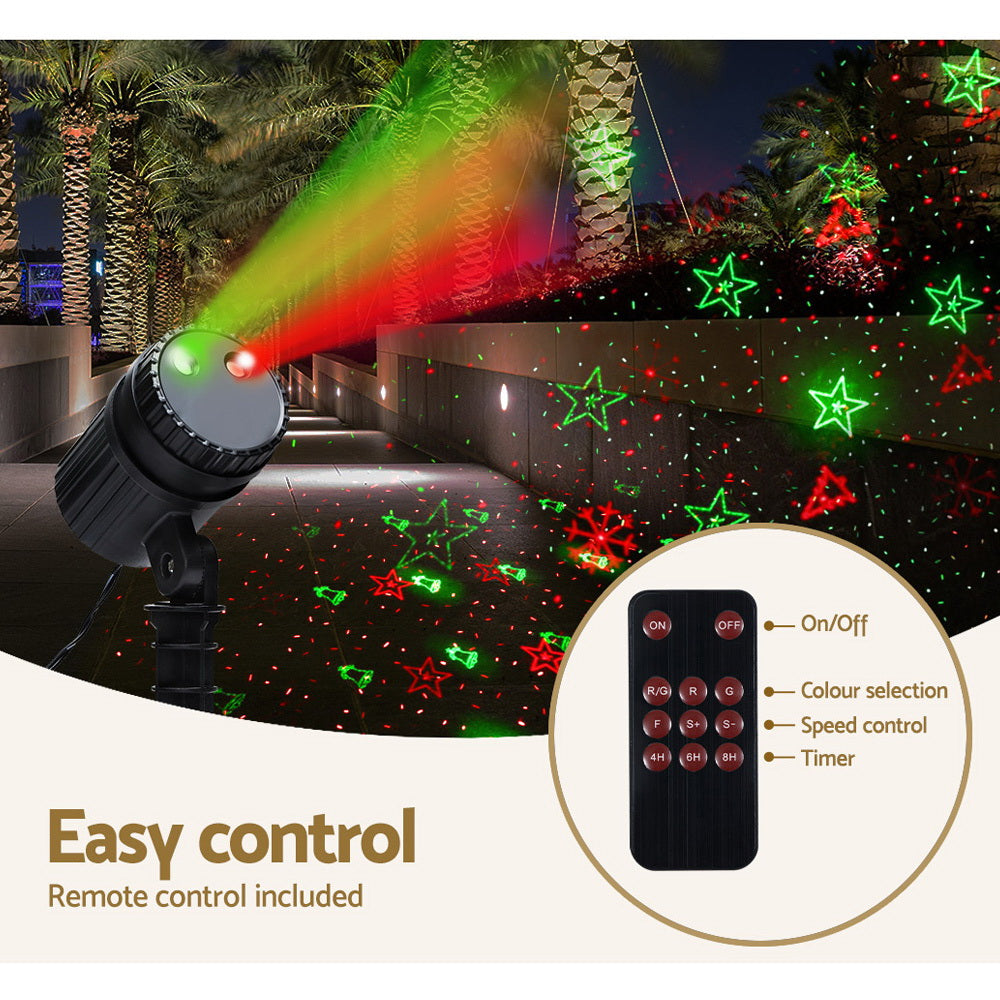 Jingle Jollys Outdoor Laser Projector Light Christmas Decorations Red Green