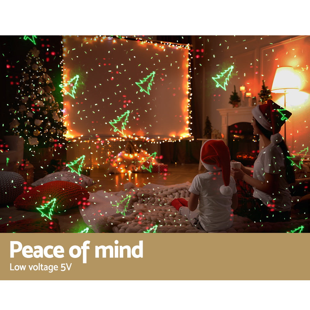 Jingle Jollys Outdoor Laser Projector Light Christmas Decorations Red Green