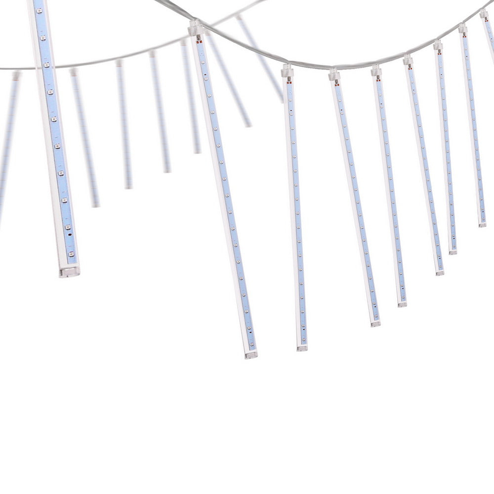 Jingle Jollys 7M Icicle Christmas Lights 288 LED Blue