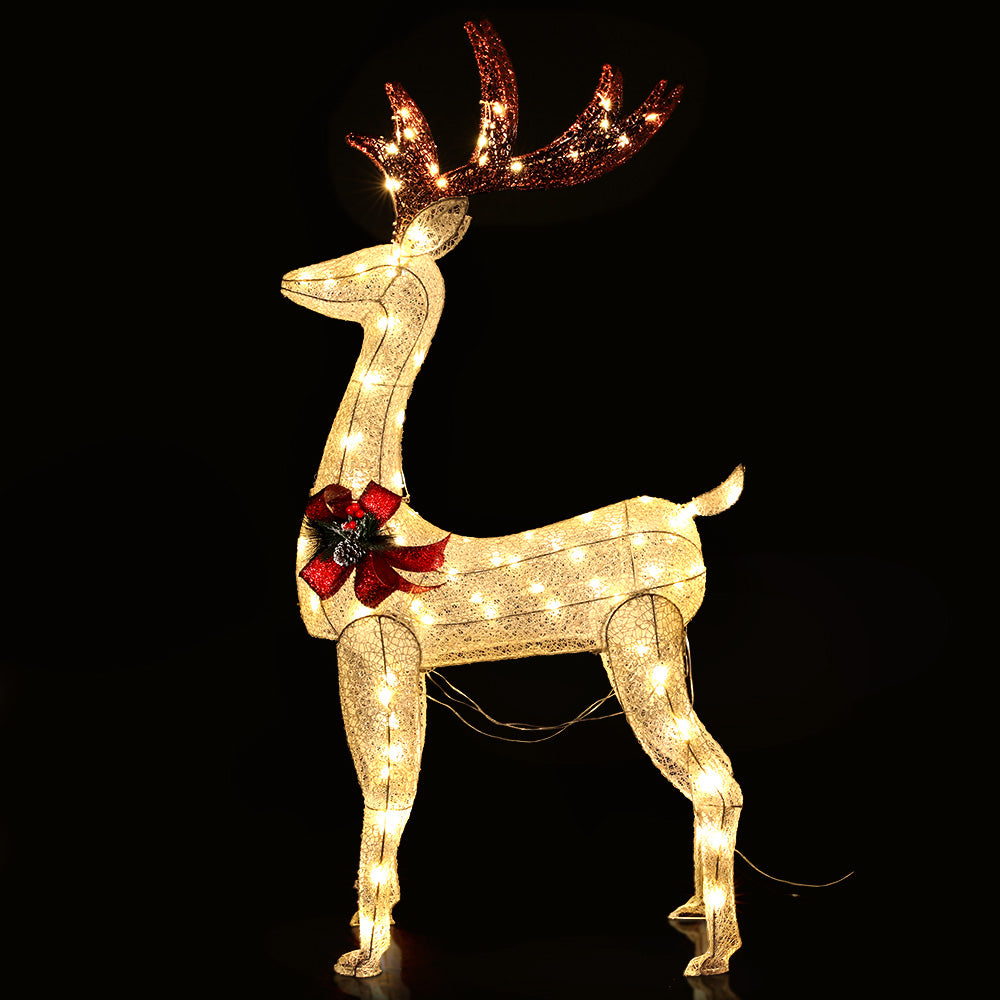 Jingle Jollys Reindeer Christmas Lights 150cm 100 LED