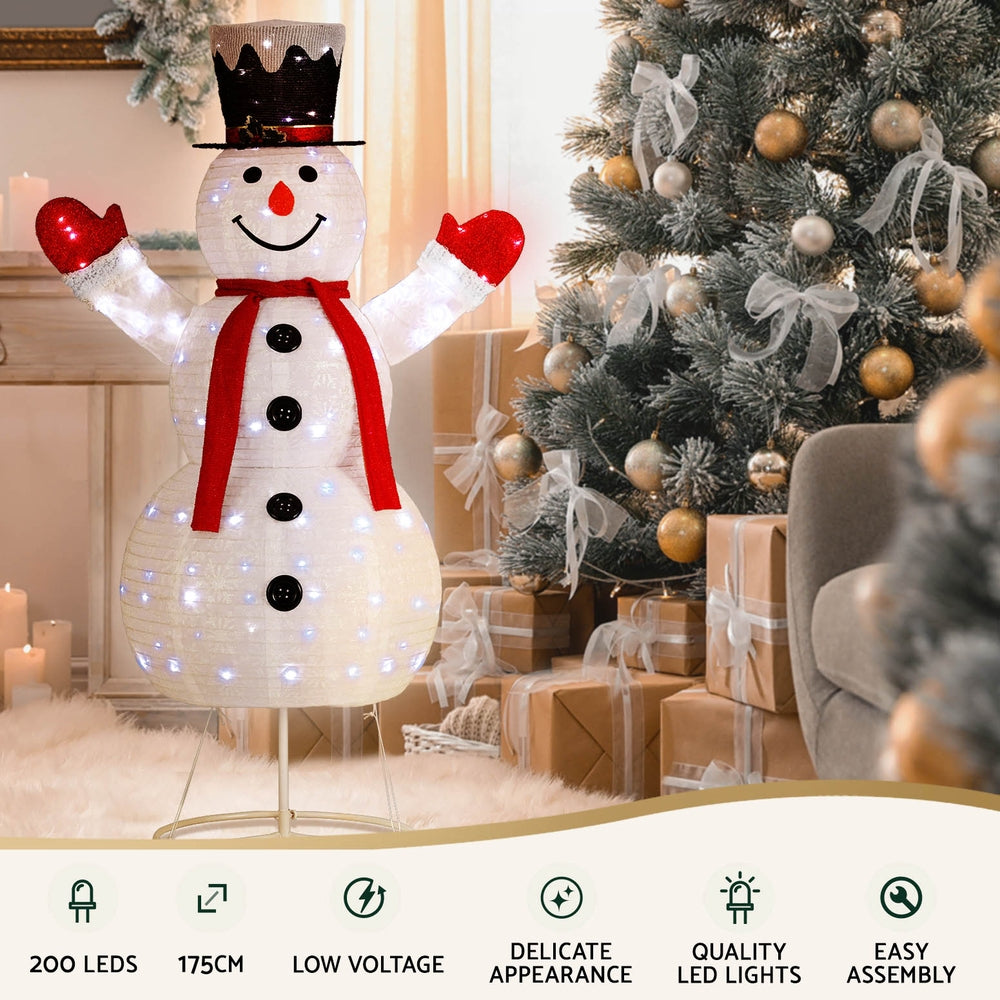 Jingle Jollys 1.7M LED Fairy Lights Snowman Christmas Decorations