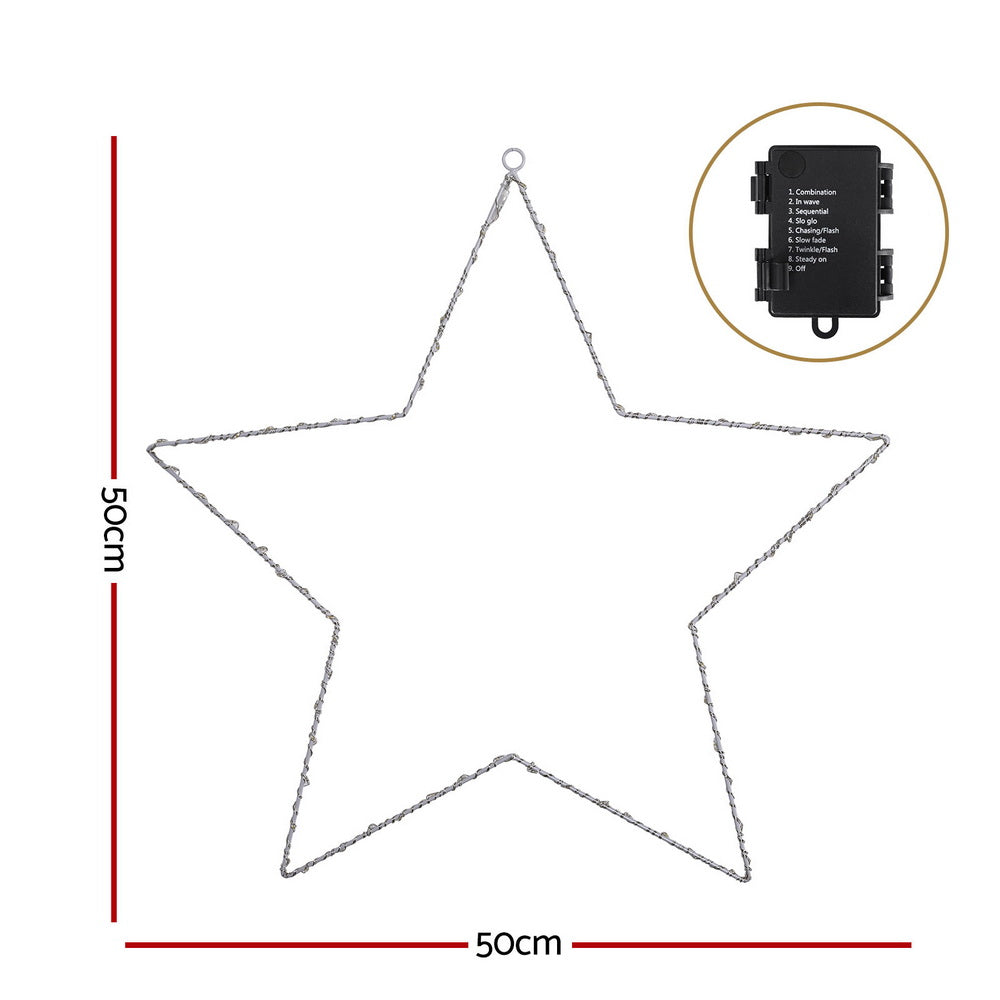 Jingle Jollys 50cm Star 70 LED Christmas Lights Decorations