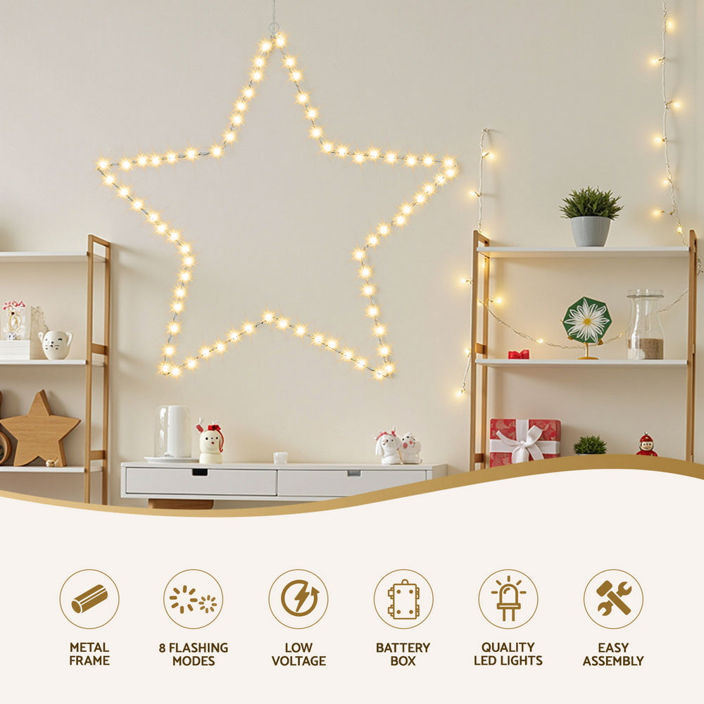 Jingle Jollys 50cm Star 70 LED Christmas Lights Decorations
