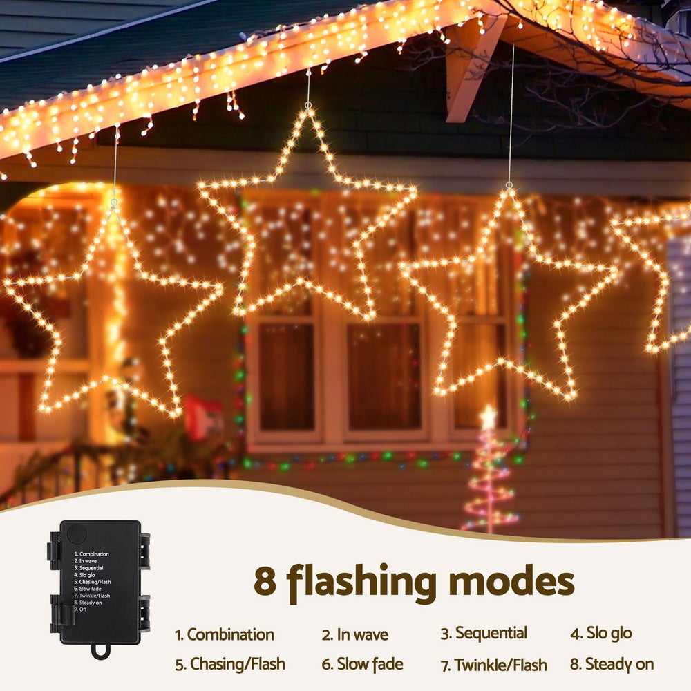 Jingle Jollys 50cm Star 70 LED Christmas Lights Decorations