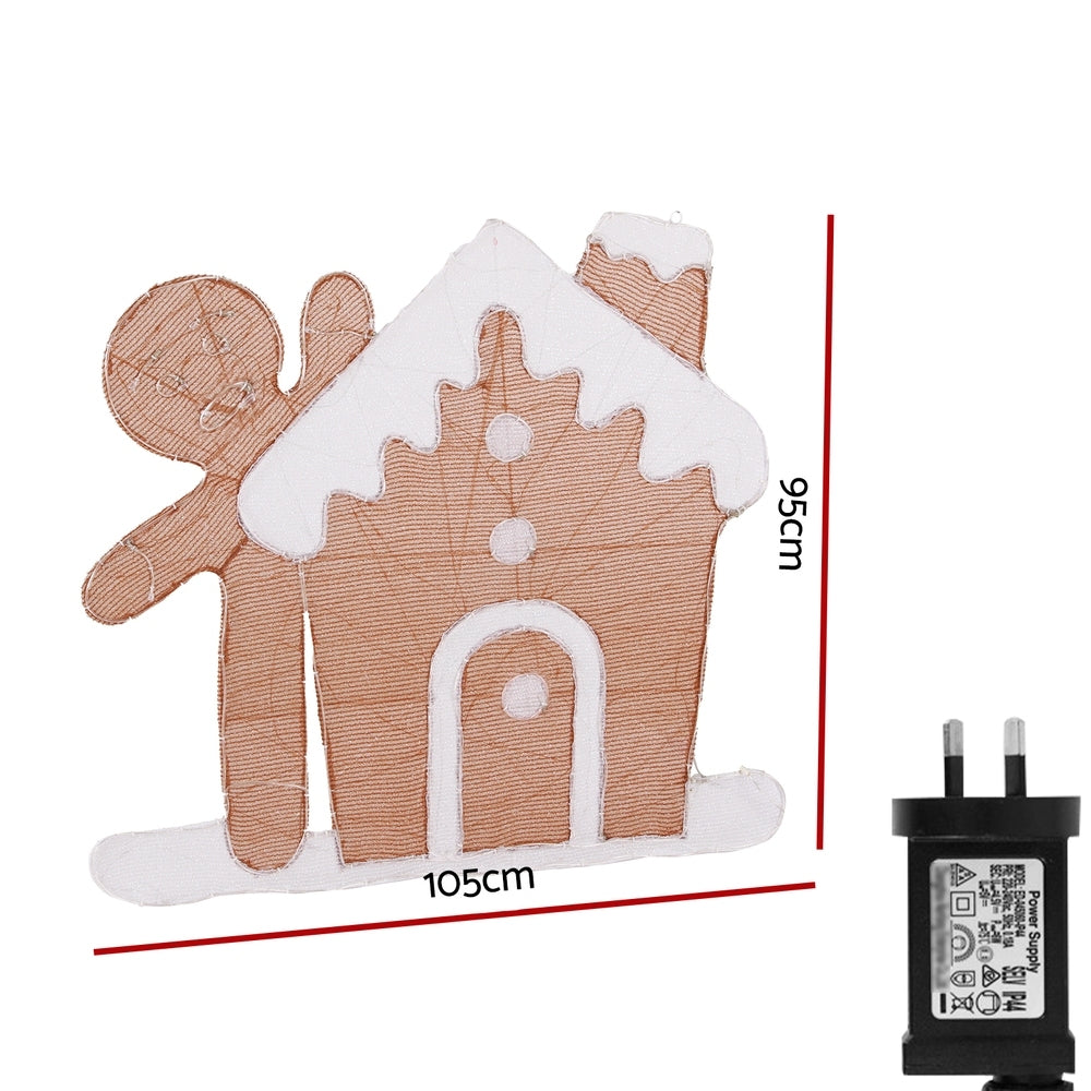Jingle Jollys 330 LED Gingerbread Motif Christmas Lights Multi-Coloured