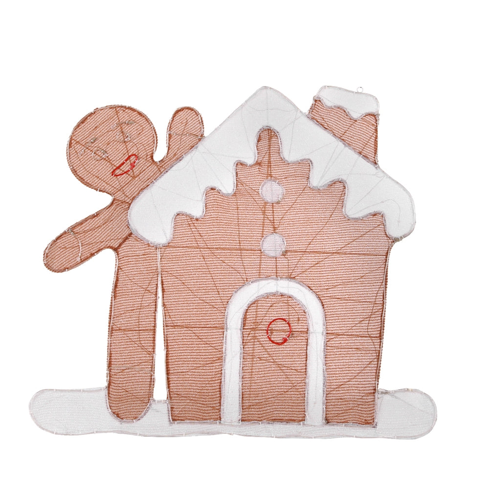 Jingle Jollys 330 LED Gingerbread Motif Christmas Lights Multi-Coloured