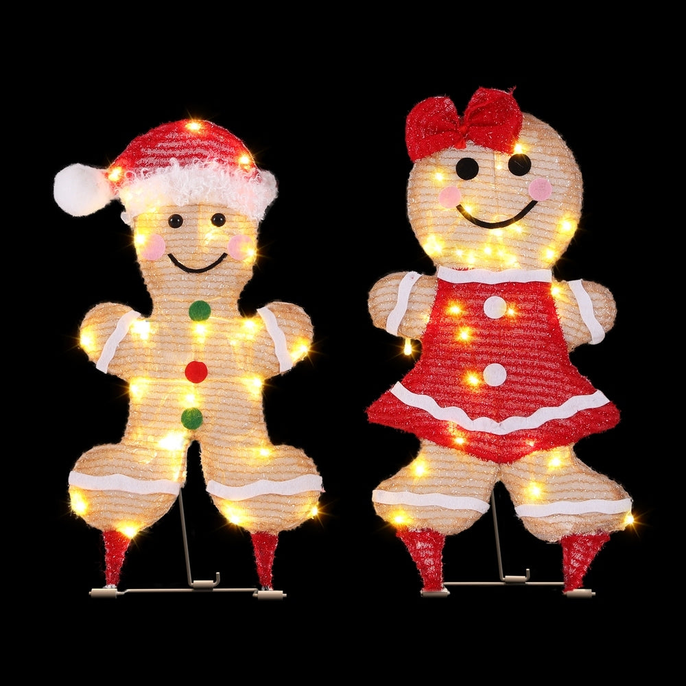 Jingle Jollys 30 LED Gingerbread Motif Fairy Lights Christmas Decoration