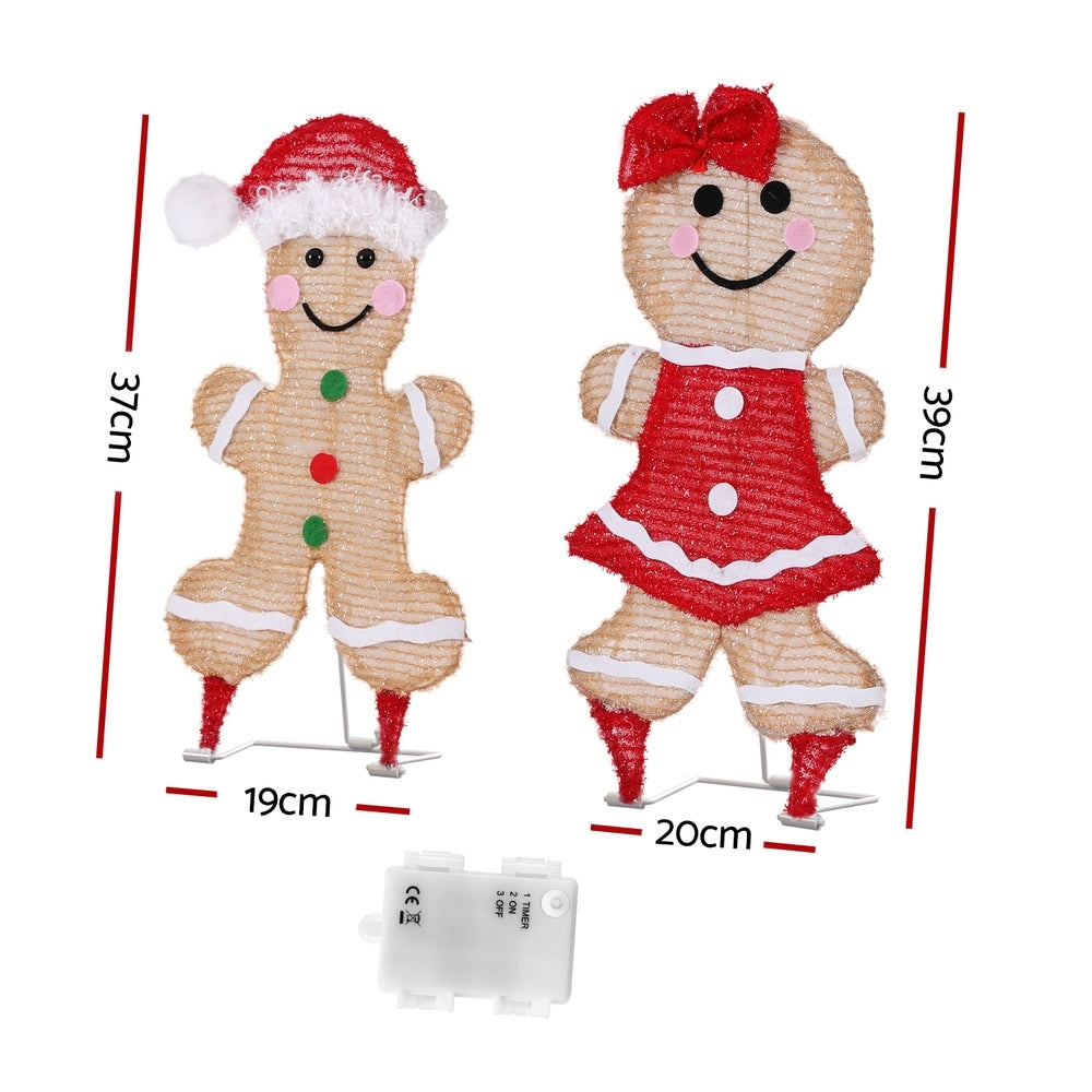 Jingle Jollys 30 LED Gingerbread Motif Fairy Lights Christmas Decoration