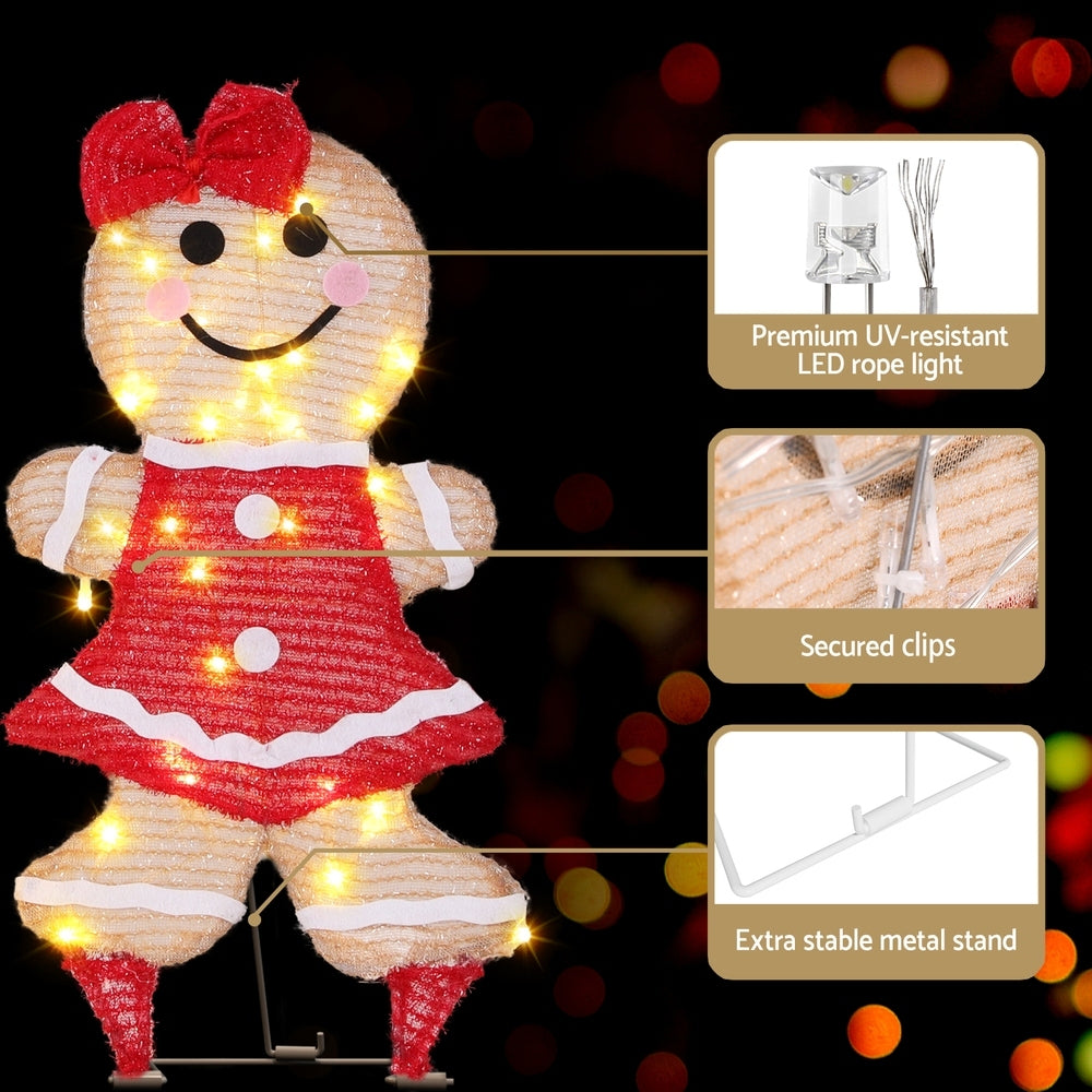 Jingle Jollys 30 LED Gingerbread Motif Fairy Lights Christmas Decoration