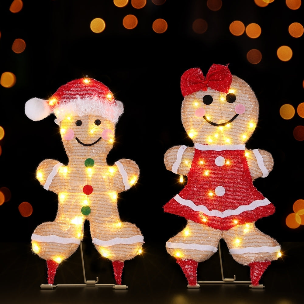 Jingle Jollys 30 LED Gingerbread Motif Fairy Lights Christmas Decoration