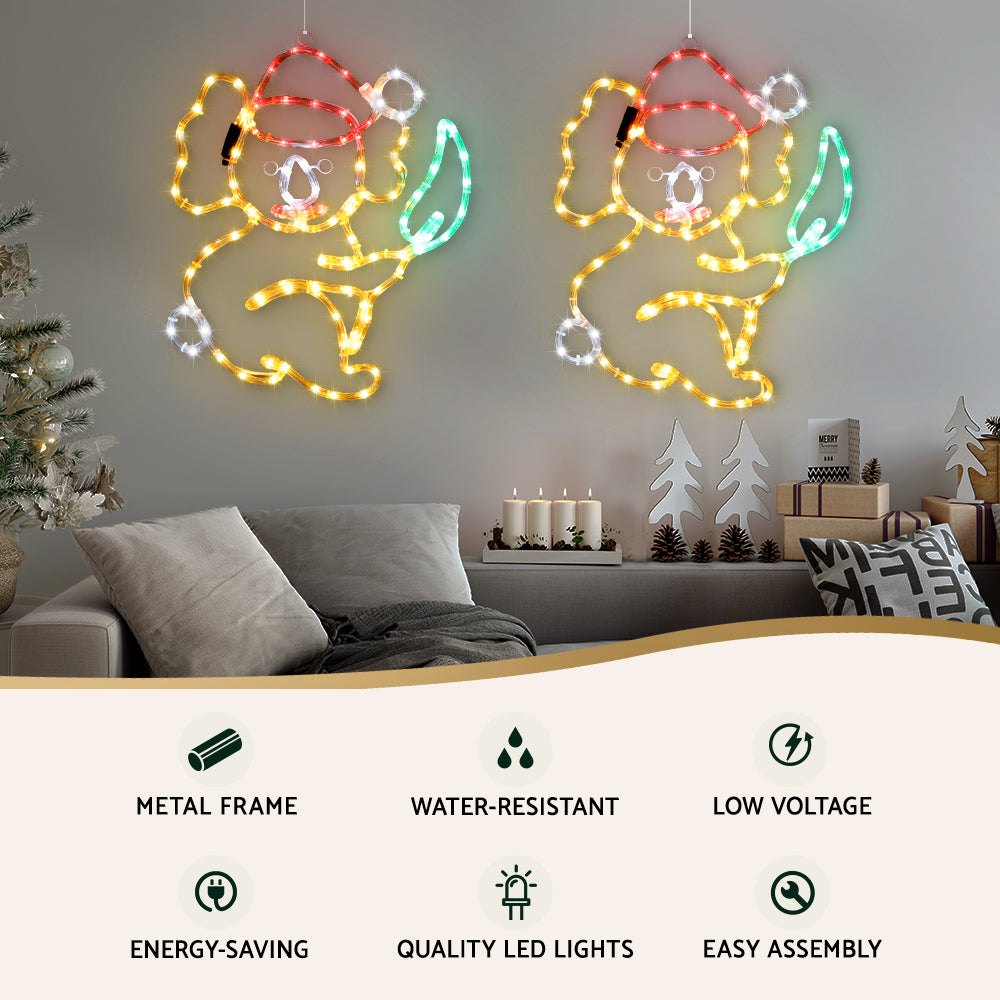 Jingle Jollys 0.48M LED Rope Light Outdoor Christmas Decoration Multi-Coloured