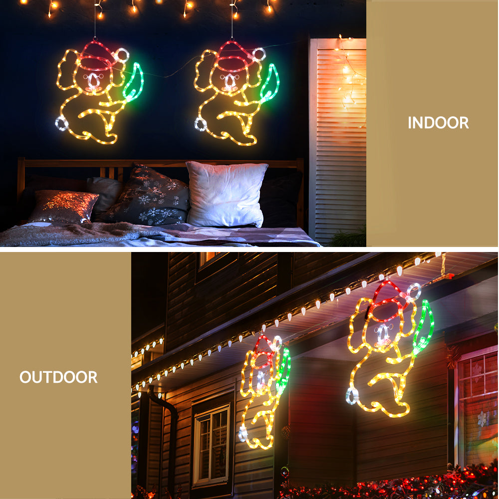 Jingle Jollys 0.48M LED Rope Light Outdoor Christmas Decoration Multi-Coloured