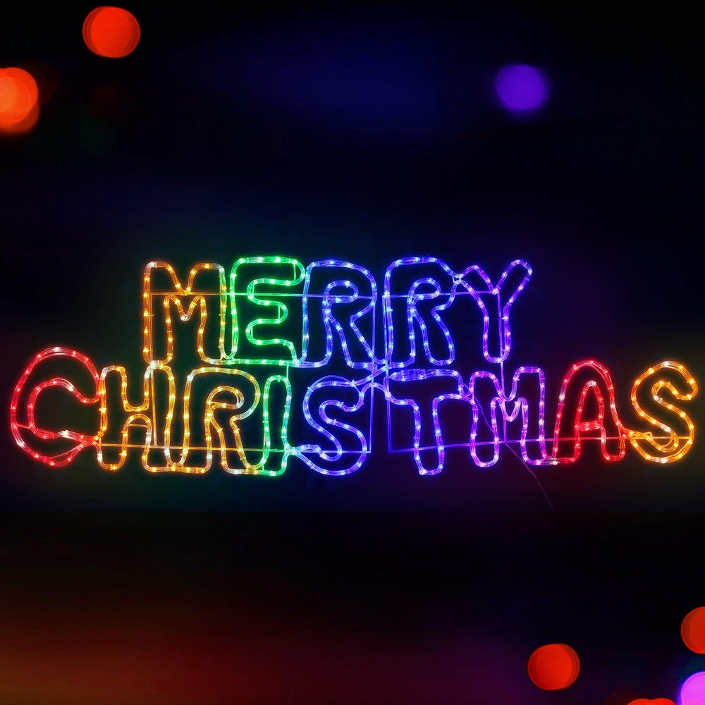 Jingle Jollys 1.6M Christmas Rope Lights 360 LED Outdoor Multi-Coloured