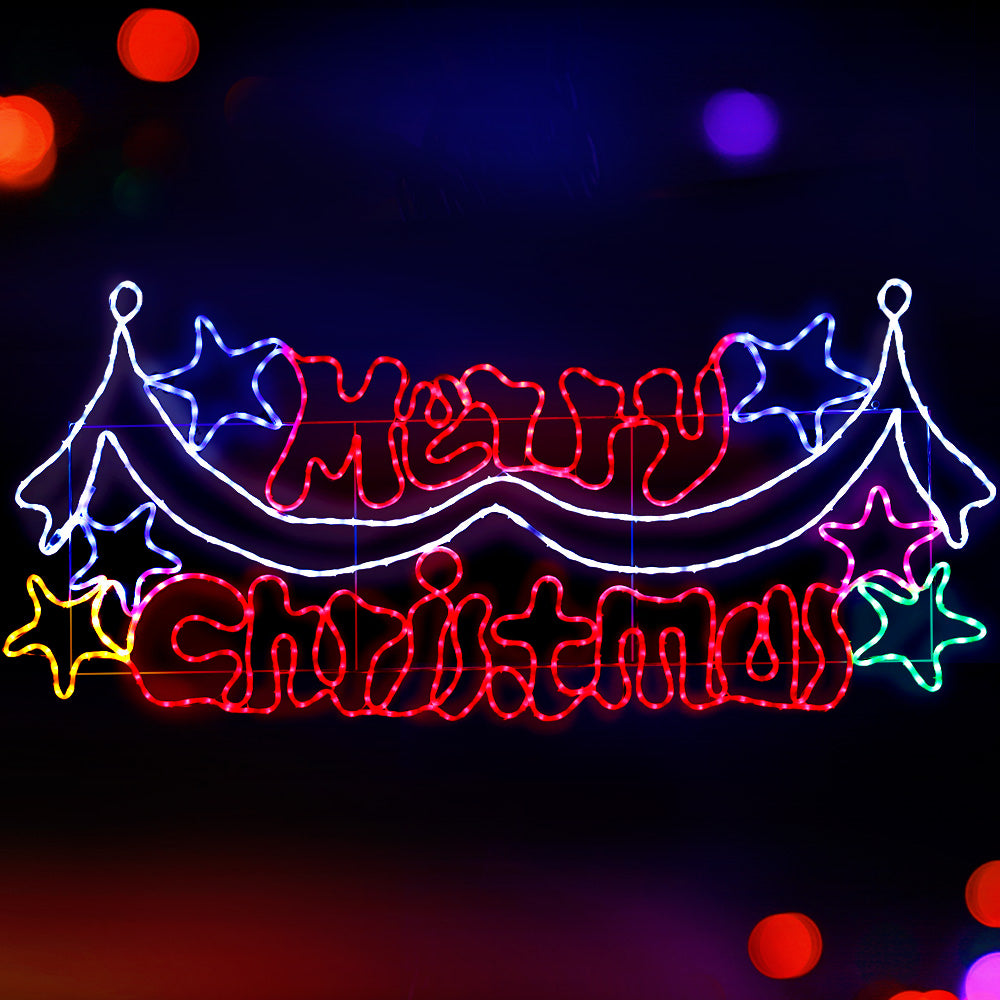 Jingle Jollys 191cm 612 LED Fairy Lights Outdoor Decorations Multi-Coloured