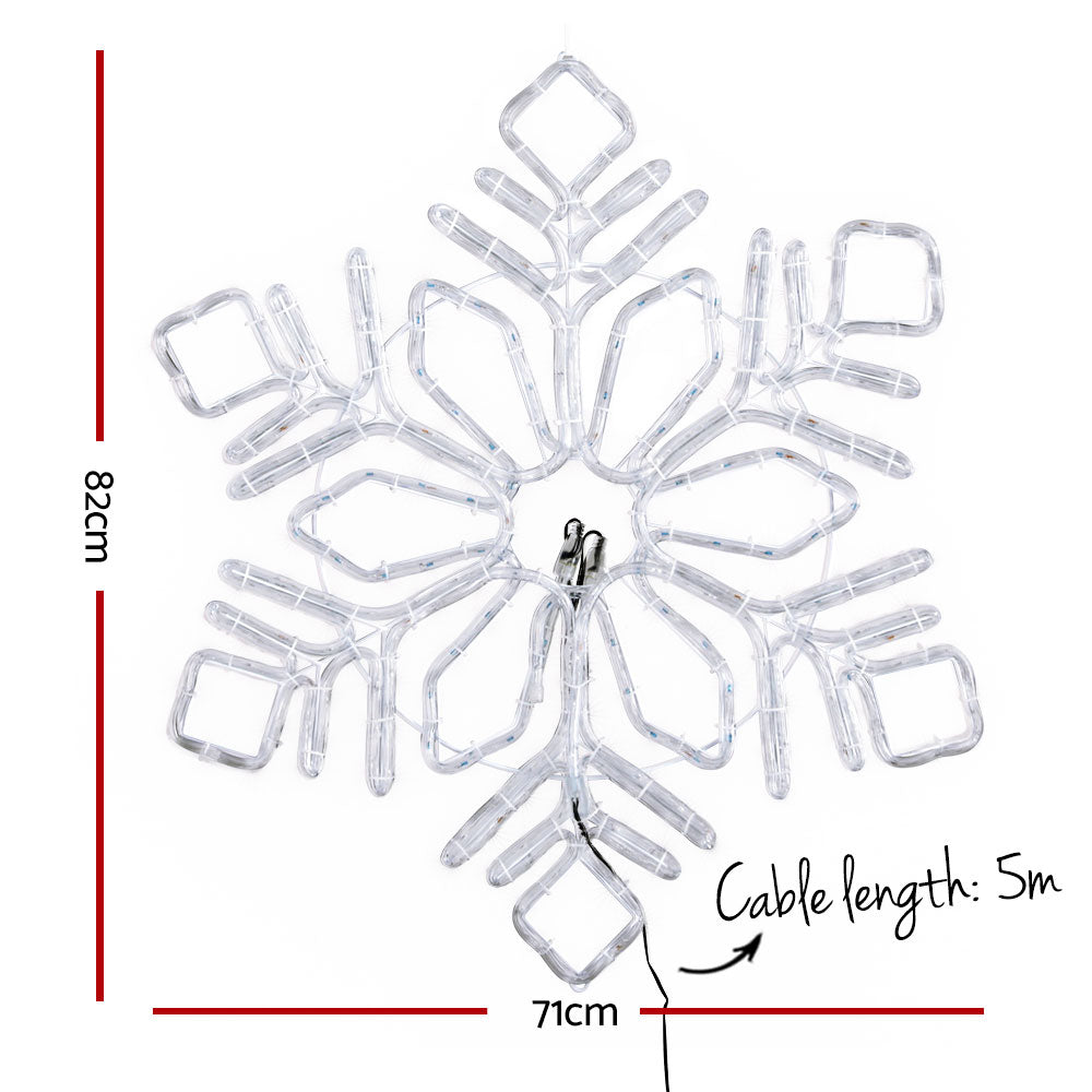 Jingle Jollys 82cm LED Snow Motif Christmas Lights Multi-Coloured