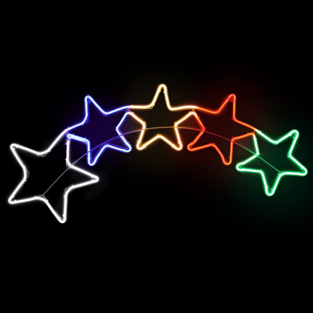 Jingle Jollys 1.25M Outdoor Christmas LED Rope Lights Multi-Coloured