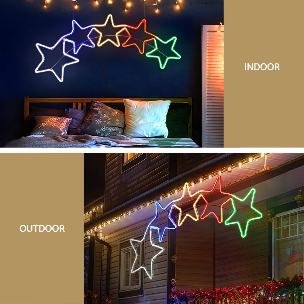 Jingle Jollys 1.25M Outdoor Christmas LED Rope Lights Multi-Coloured