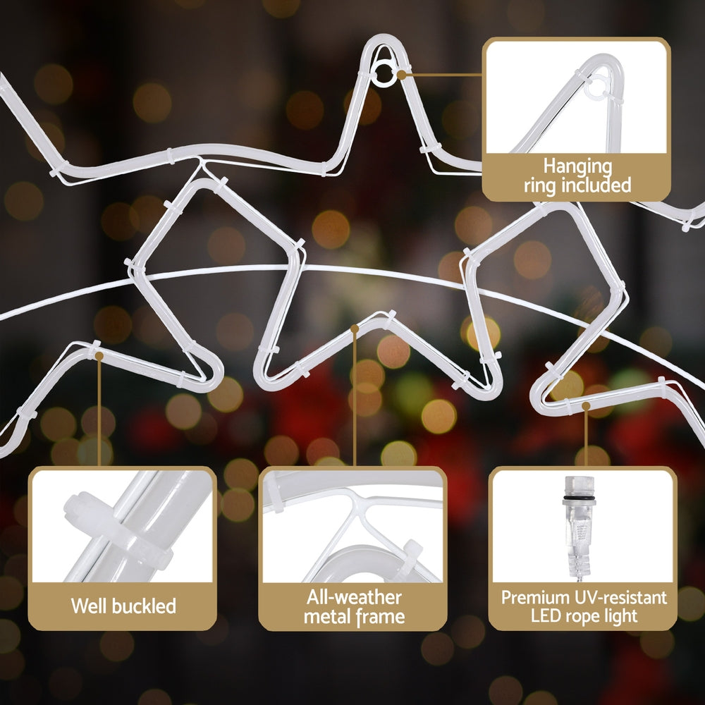 Jingle Jollys 1.25M Outdoor Christmas LED Rope Lights Multi-Coloured
