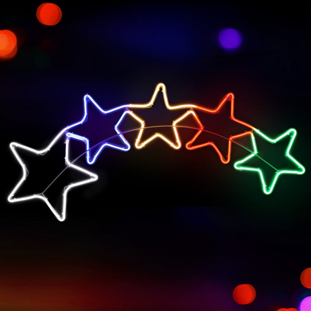 Jingle Jollys 1.25M Outdoor Christmas LED Rope Lights Multi-Coloured