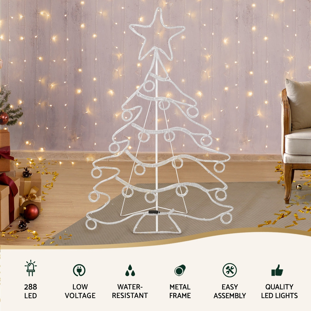 Jingle Jollys 1.18M Christmas Lights 288 LED Rope Outdoor Decoration