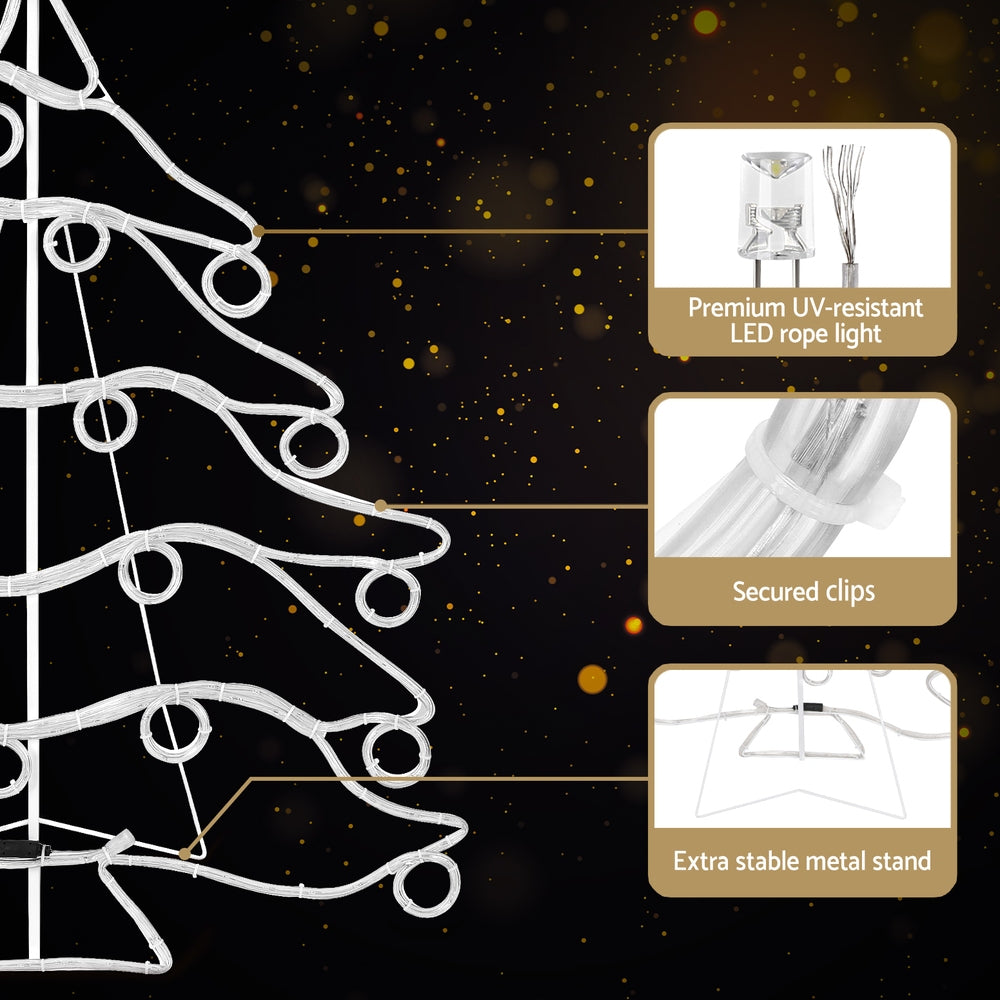 Jingle Jollys 1.18M Christmas Lights 288 LED Rope Outdoor Decoration