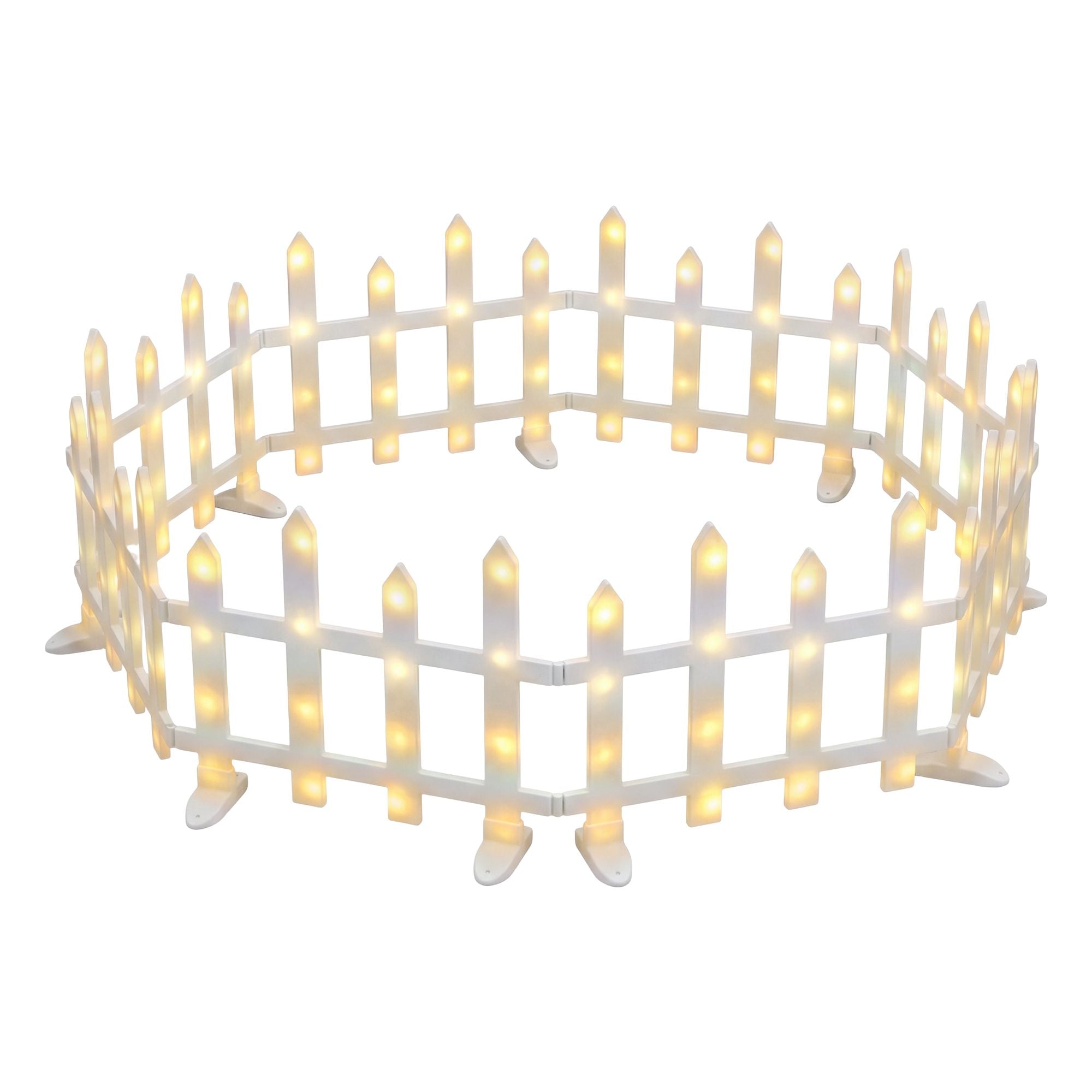 Jingle Jollys 3m Solar Christmas Fence Lights Outdoor Garden Path Decor Warm White 8pc